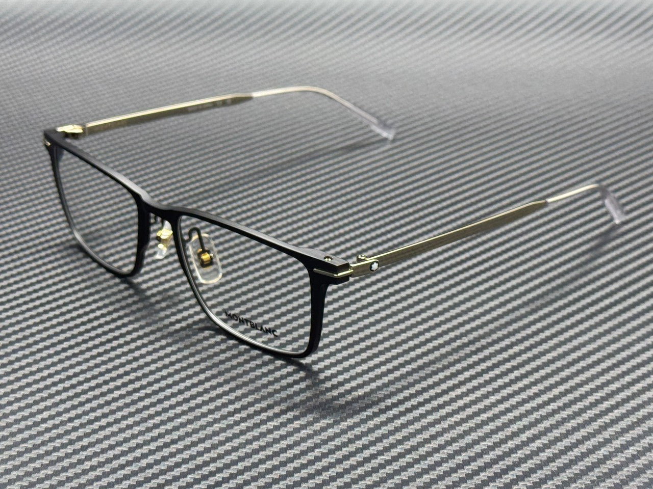 MONT BLANC MB0396ON 007 Black Gold Men's 54 mm Eyeglasses