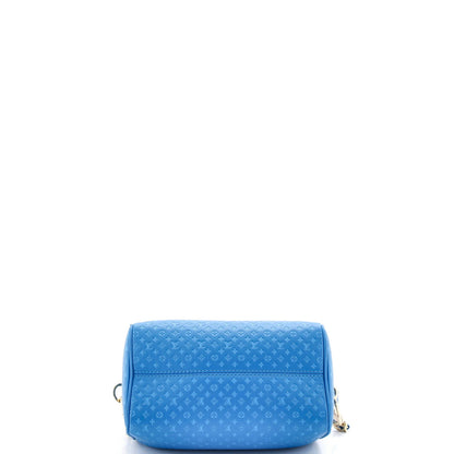 Louis Vuitton Speedy Bandouliere Bag Nanogram Embossed Leather 20