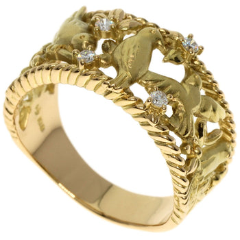 Tasaki Little Bird Diamond Ring K18 Yellow Gold