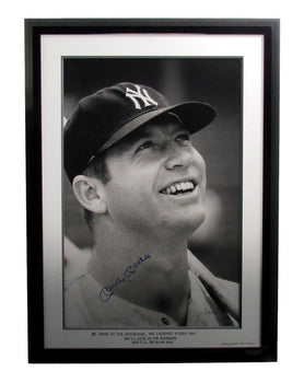 Mickey Mantle Hof Ny Yankees Signed 20X30 Photo Framed Beckett Full Loa 187381