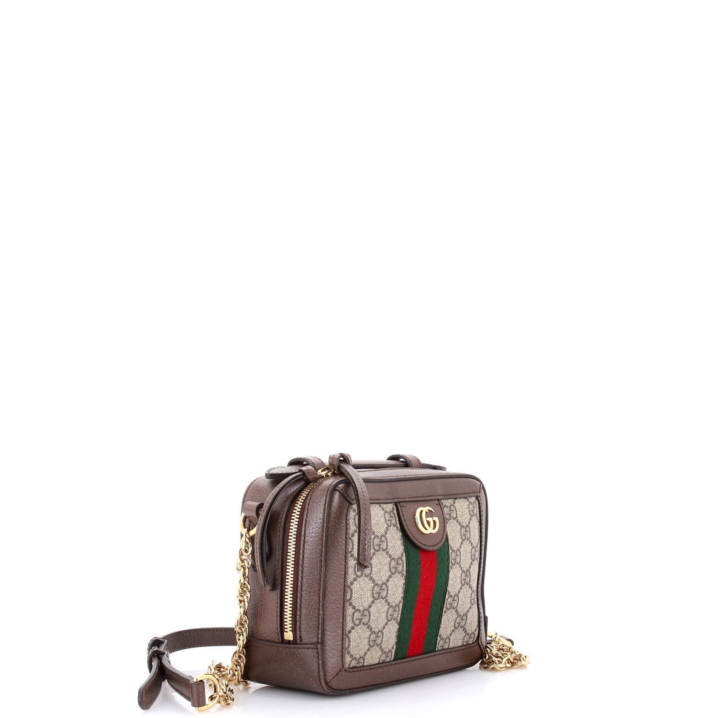 Gucci Ophidia Zip Around Camera Bag Gg Coated Canvas Mini