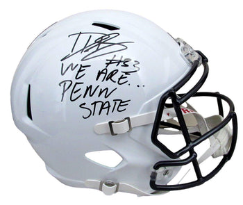 Dani Dennis Sutton Signed/Inscr Full Size Speed Replica Helmet Penn State Jsa