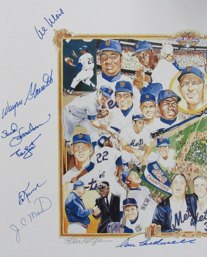 1969 Mets Team Signed (17) 11X14 Kotzen Litho