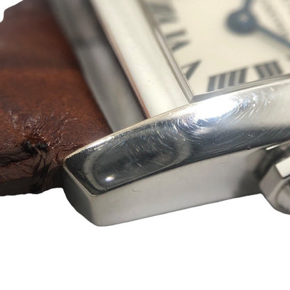 Cartier Tankissime Sm W650029H Silver K18Wg/Leather Strap (Non-Oem)