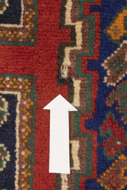 Vintage Geometric Design Oriental Rug Farmho