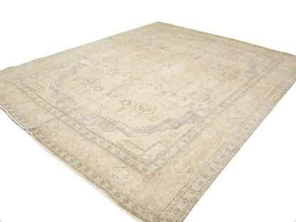 Semi-Antique Handmade Floral Oriental Rug Vintage