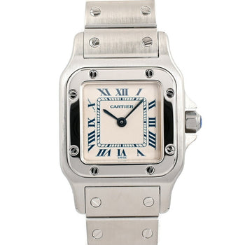 Cartier Santos Galve Sm W20017D6 White Case Size 23Mm Ladies Used Watch #7107