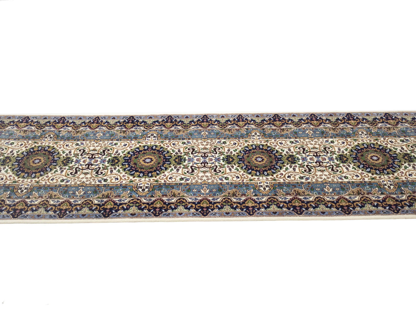 Oriental Runner Rug Floral Design Plush Hallway Carpet Handmade Kirman 3X10 ft