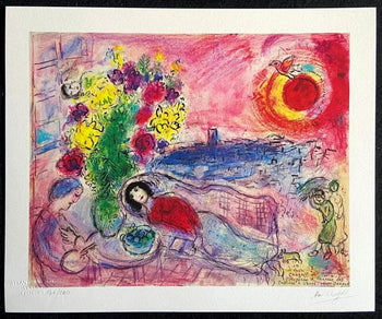 Marc-Chagall Lithograph Coa Original Hand-Signed
