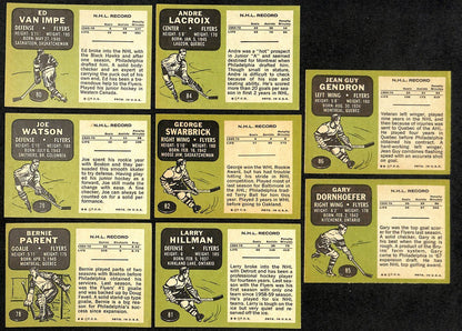 1970-71 Topps Hockey Philadelphia Flyers Complete Team Set (8/8) Cards 189198