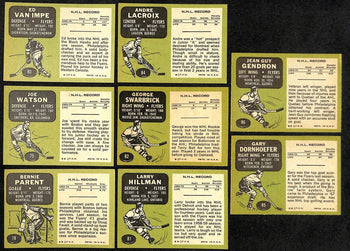 1970-71 Topps Hockey Philadelphia Flyers Complete Team Set (8/8) Cards 189198