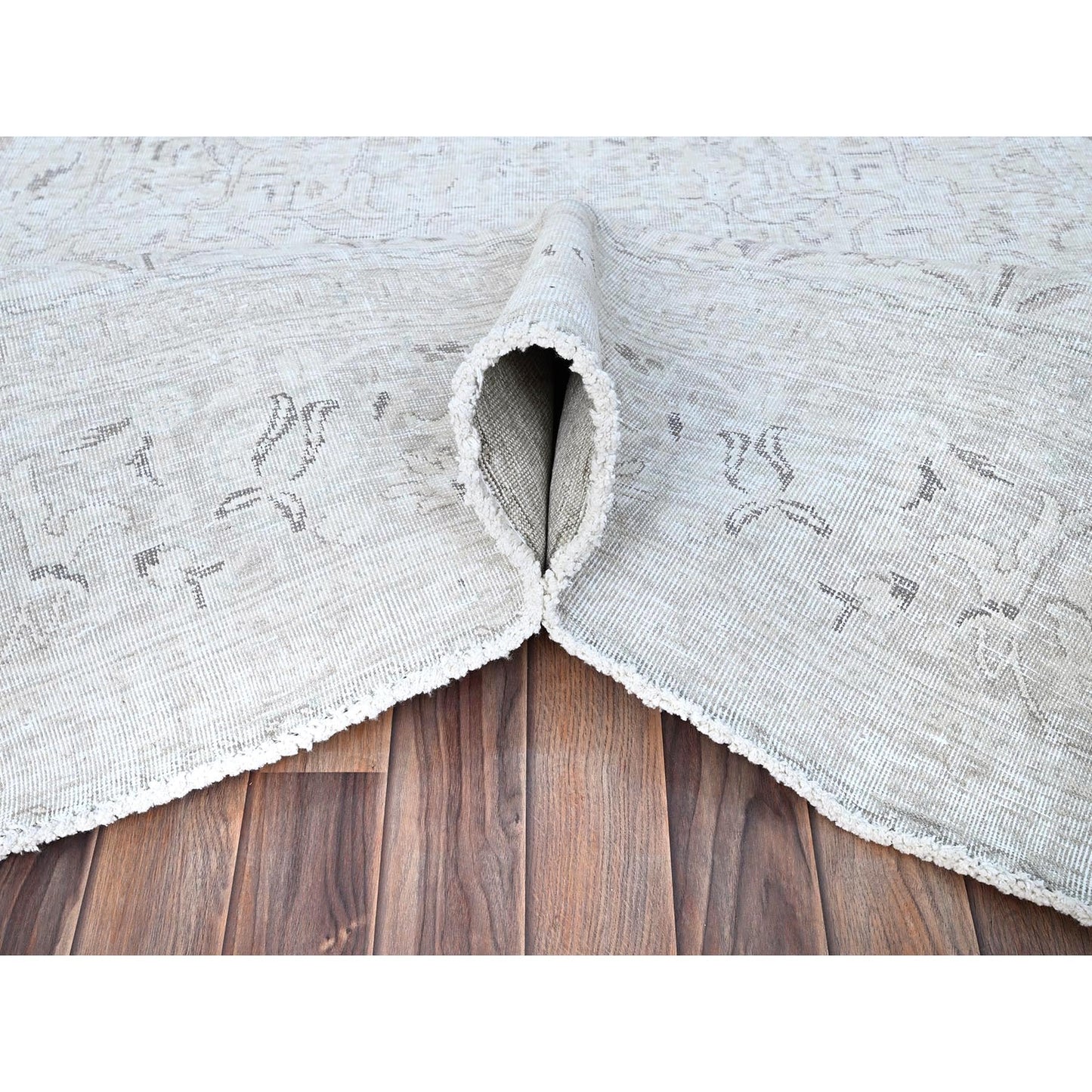 9'4"X12'1" Ivory Zoroastrian Hand Knotted Oriental Rug