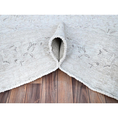 9'4"X12'1" Ivory Zoroastrian Hand Knotted Oriental Rug