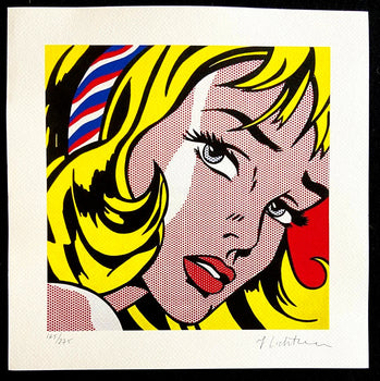 Roy Lichtenstein Lithograph Coa Signed With Pen Stamped Numbered In Pencil Rare