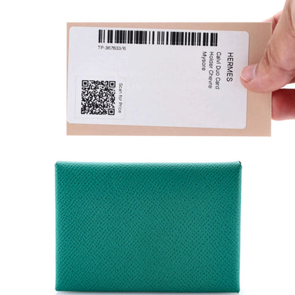 Hermes Calvi Duo Card Holder Verso Epsom