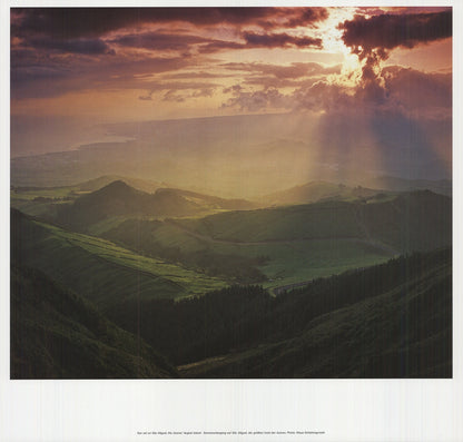 Klaus Tiedge Sunset Of Sao Miguel, The Azores' Largest Island " Offse