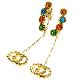 GUCCI   earring Multi-stone Double G K18 Yellow