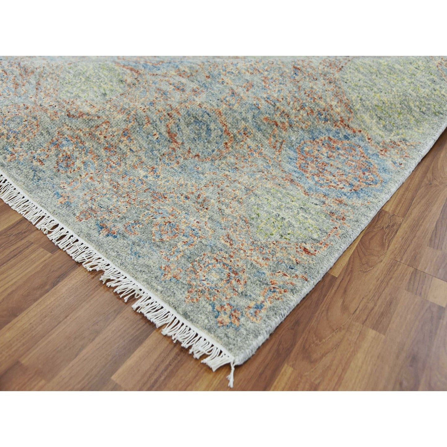 9'2"X12' Natural Dyes,Obscured And Subtle Hand Knotted Oriental Rug