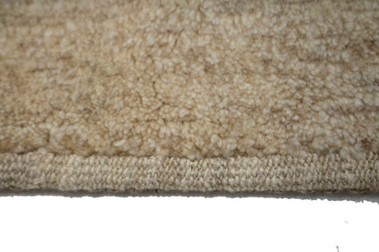Hand-Knotted Beige Brown Tribal Gabbeh Oriental