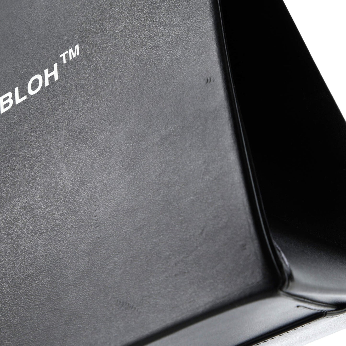 Off White Box Tote Printed Patent Medium