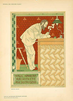 Paul Hankar By Crespin Das Moderne Plakat 1897 Original Stone Lithograph