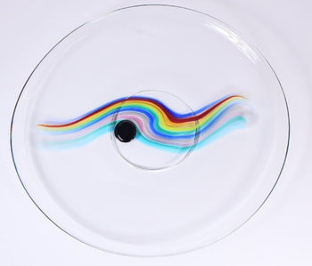 Archimede Seguso Murano Glass Large Dish Plate
