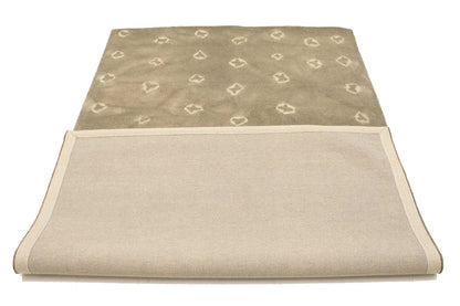 Abstract Beige/Khaki Tie-Dye Contemporary 5X8