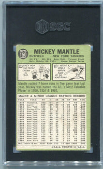 Mickey Mantle 1967 Topps Card #150 Sgc Graded 1.5
