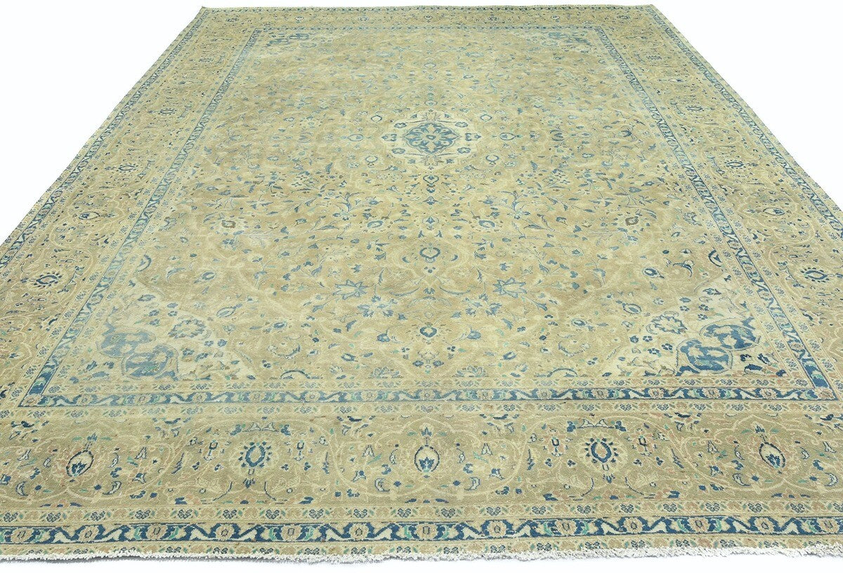 10X13 Ft Antique Stone-Washed Oriental Rug Floral