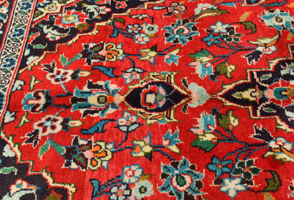 3'7X7'0 Red Traditional Classic Floral Handmade Oriental Rug Entryway Carpet
