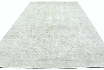 Carpet 7'6X10'8 Antique Distressed Vintage Oriental Rug Muted Floral Wool