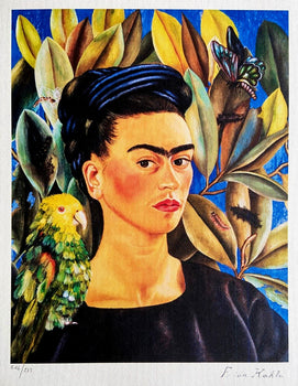 Frida Kahlo Lithograph Coa Numbered Hand Signed Limited