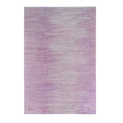 6'1"X9'2" Thick And Plush Organic Wool Ombre Design Hand Knotted Rug