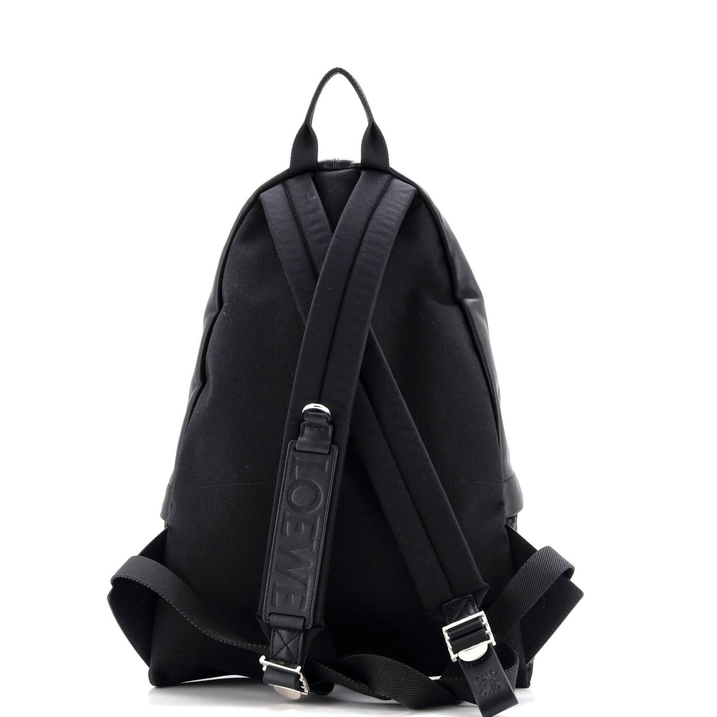 Loewe Round Slim Backpack Leather And Anagram Jacquard