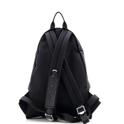 Loewe Round Slim Backpack Leather And Anagram Jacquard