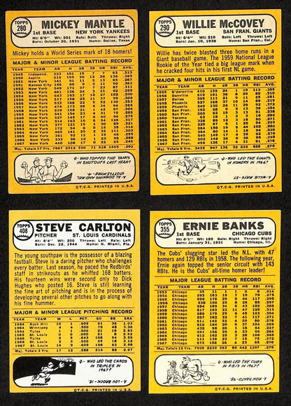 1968 Topps Baseball Card Complete Set (1-598) Bench Ryan Mantle Mays 195367