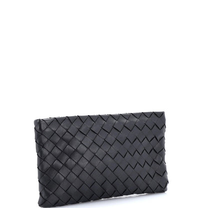 Bottega Veneta Zip Pouch Clutch Intrecciato Nappa Medium
