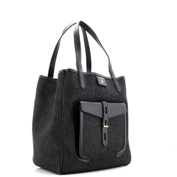 Tom Ford T Twist Tote Denim With Leather Large