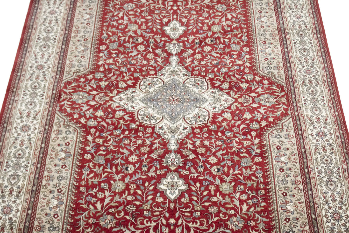Extra Fine Handmade Wool Oriental Rug 6'5X9'9 ft Classic Floral Design Carpet