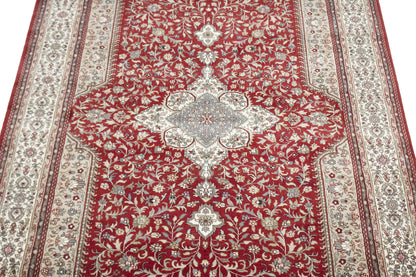 Extra Fine Handmade Wool Oriental Rug 6'5X9'9 ft Classic Floral Design Carpet