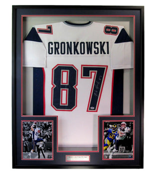 Rob Gronkowski Signed/Autographed Football Jersey Patriots Framed Psa/Dna 199502