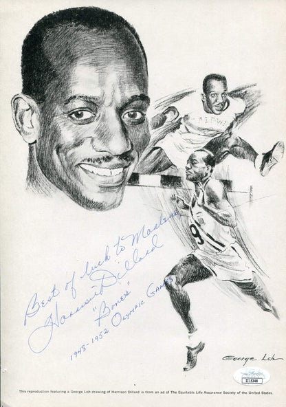 Harrison Dillard Autographed 8X10 Photo (Jsa)