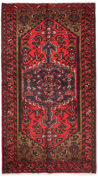 Handmade 3'6X6'3 Oriental Rug Tribal Geometric Farmhouse Kitchen Carpet