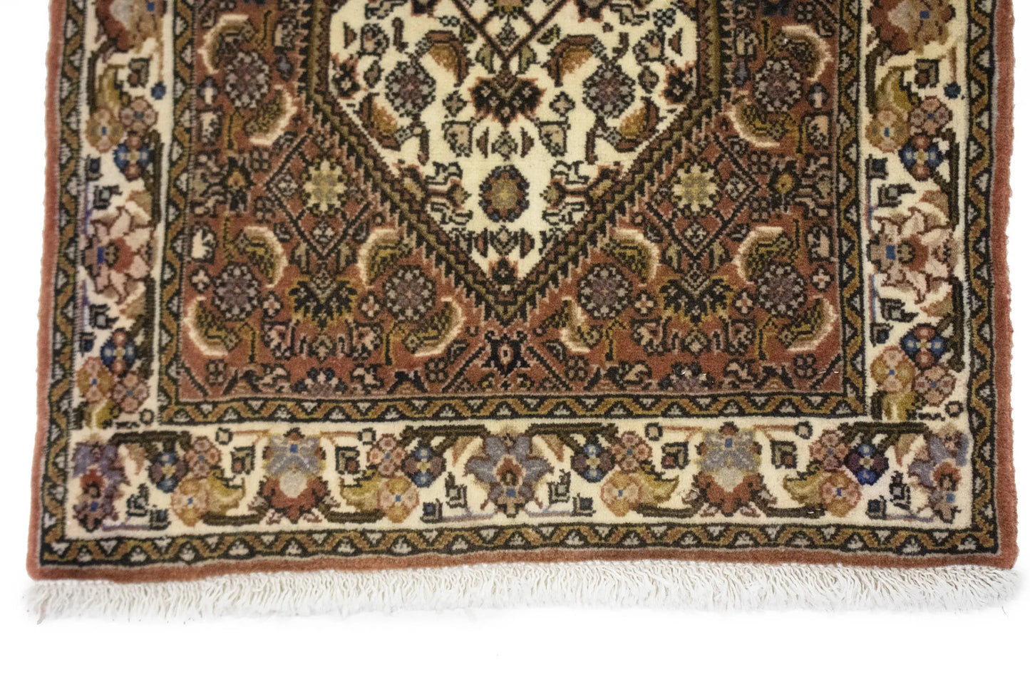 Handmade Vintage Wool Oriental Rug Cinnamon Clay Tribal Small Carpet 2X2'4 ft