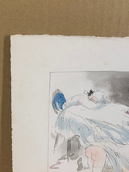 Louis Icart Original Watercolor On Paper - Felicia Ou Mes Fredaines Singed