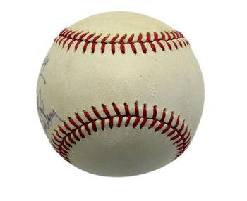 Dizzy Dean Hof Autographed Spalding Baseball Texas League Jsa Full Loa 187636