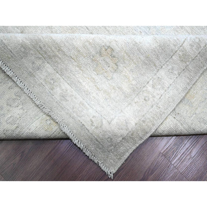 9'9"X13'4" Pastel Gray 100% Wool Afghan Angora Oushak Hand Knotted Rug