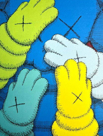 Kaws Lithograph Mori Art Museum Coa Numbered Limited Edition 200 Ex