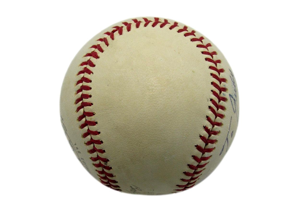 Dizzy Dean Hof Autographed Spalding Baseball Texas League Jsa Full Loa 187636