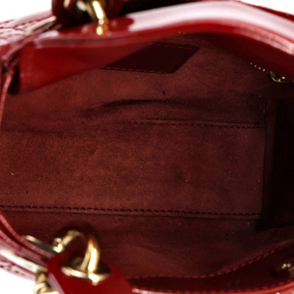 Christian Dior Lady Dior Chain Bag Cannage Quilt Patent Mini